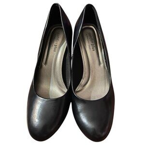 Comfort Plus by Predictions Women Black Karmen Pump Heel Size 7 1/2 W